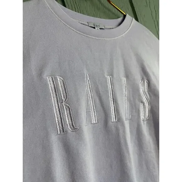 NWT Rails Signature Sweatshirt in Lavender Logo, XS - Picture 4 of 8